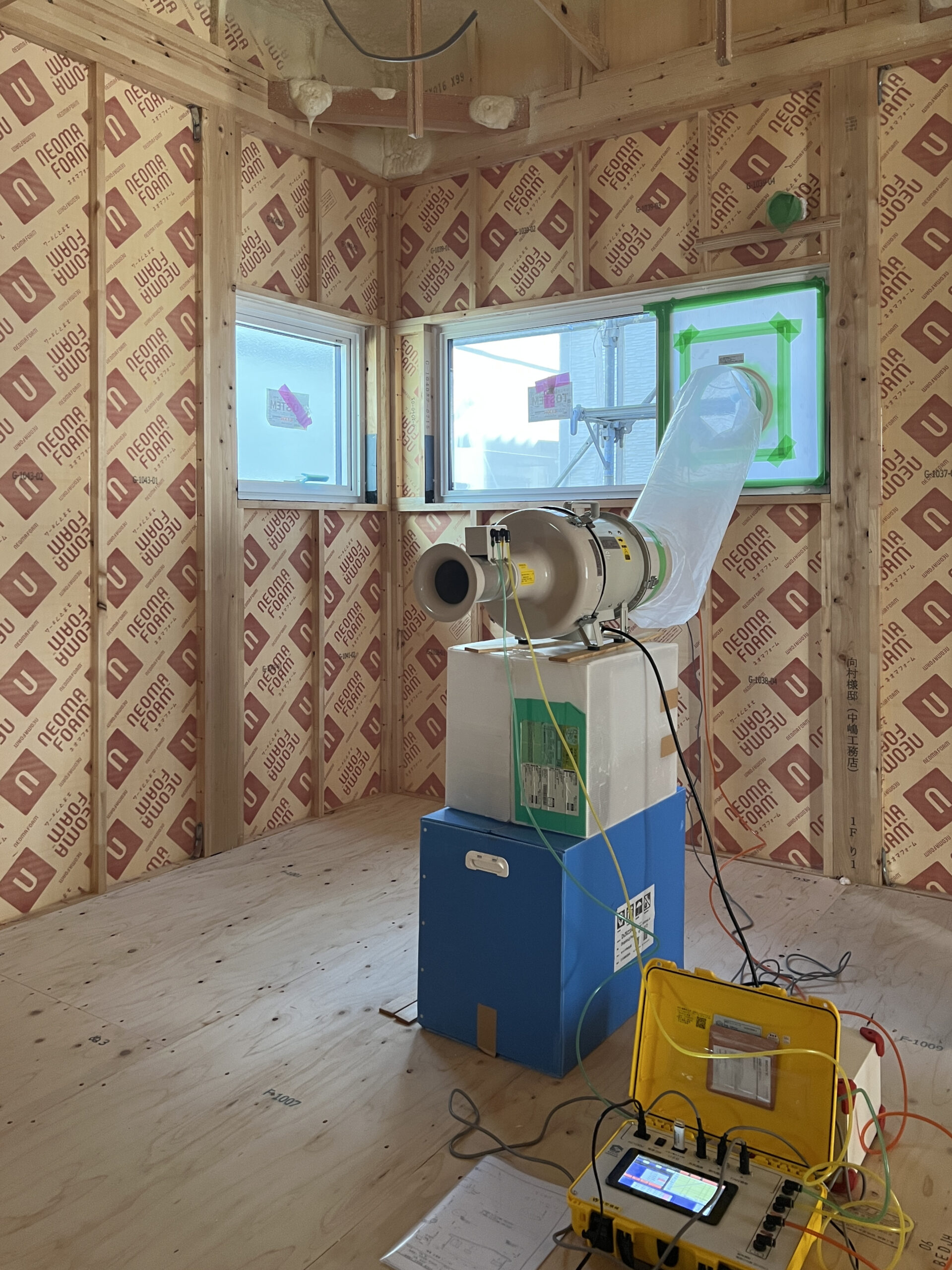 【新築リアルタイムレポート】気密測定